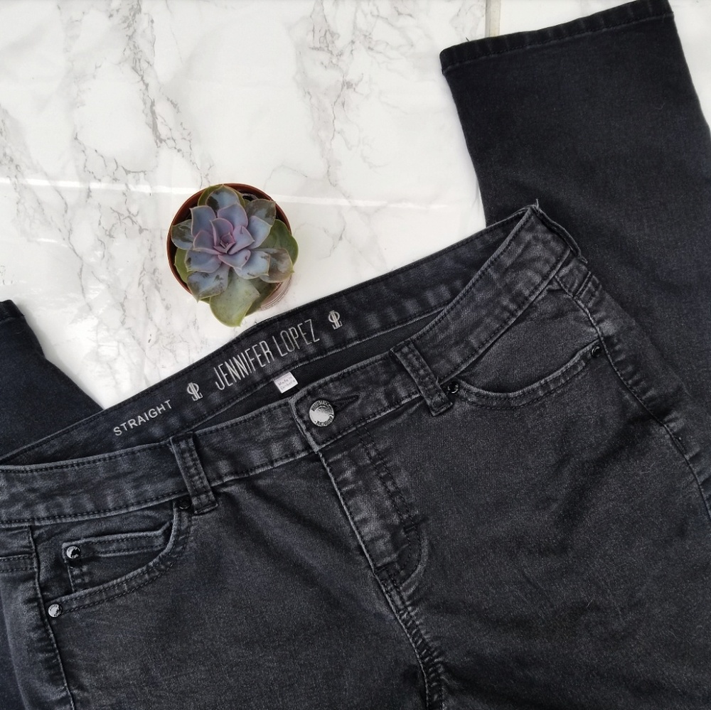 Jennifer Lopez black denim